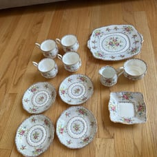 Royal Albert Petit Point Pattern English Fine Bone China lot