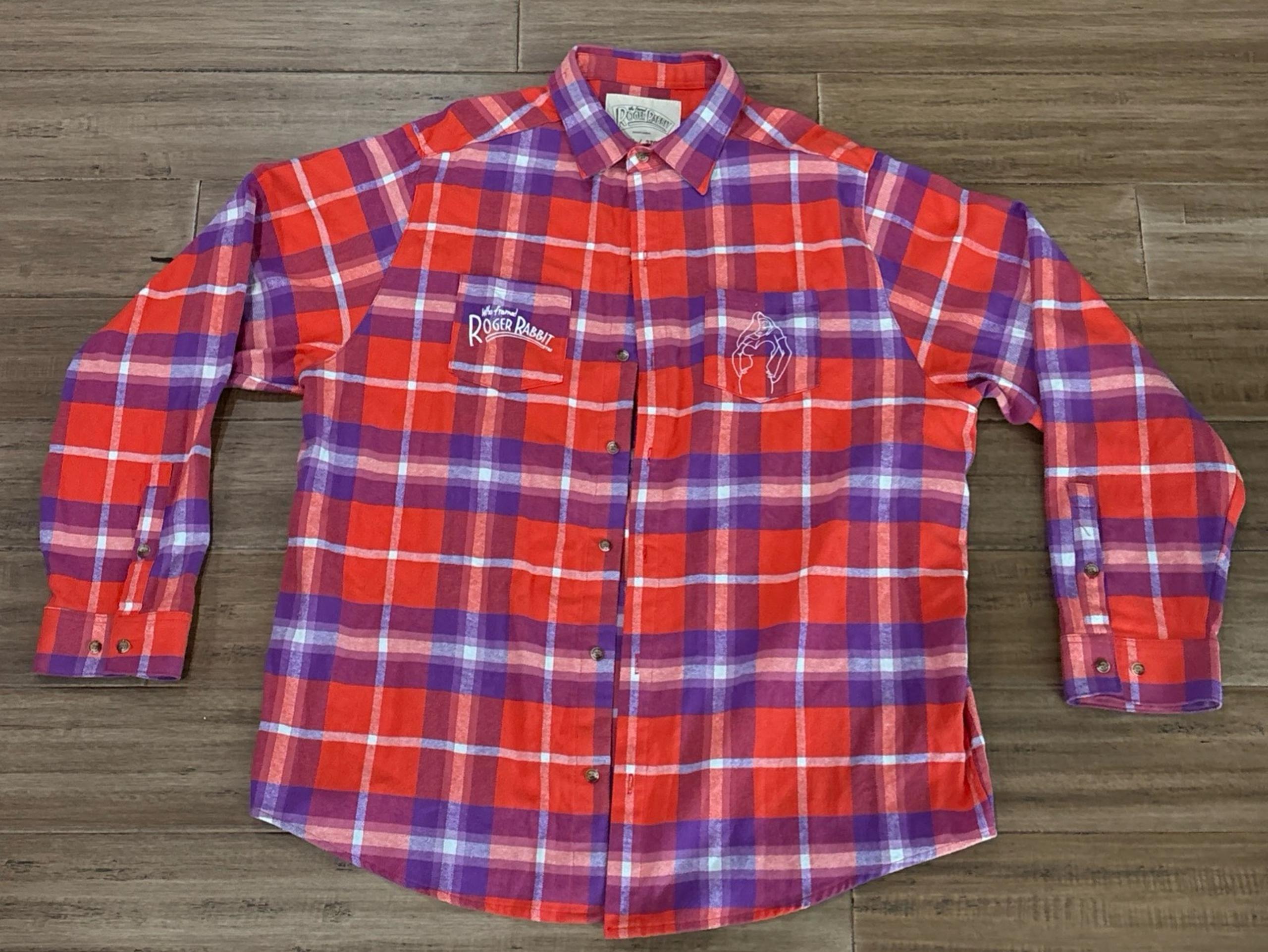 Roger Rabbit Shirt Men XXL Cakeworthy Button Up Flannel Jessica Who Framed Adult