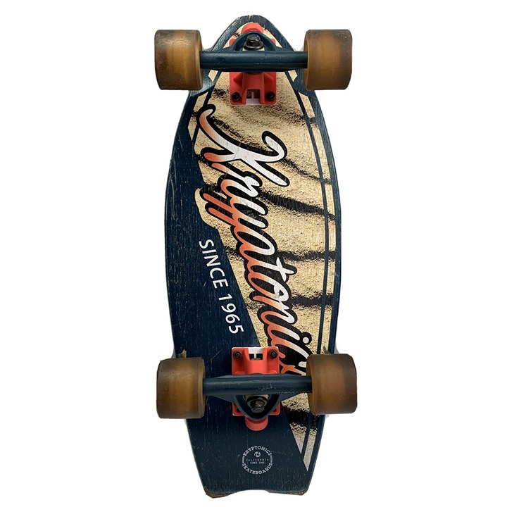 Kryptonics Skateboard Wood Wooden Graphic Spellout Bottom Rolls Nicely Short 22