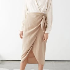 & Other Stories Sarong Wrap midi skirt, Sz4