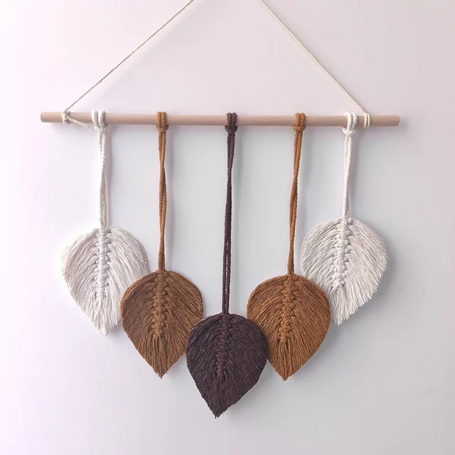 Wall Hanging Feather Wall Art Decor Hand Woven Decor