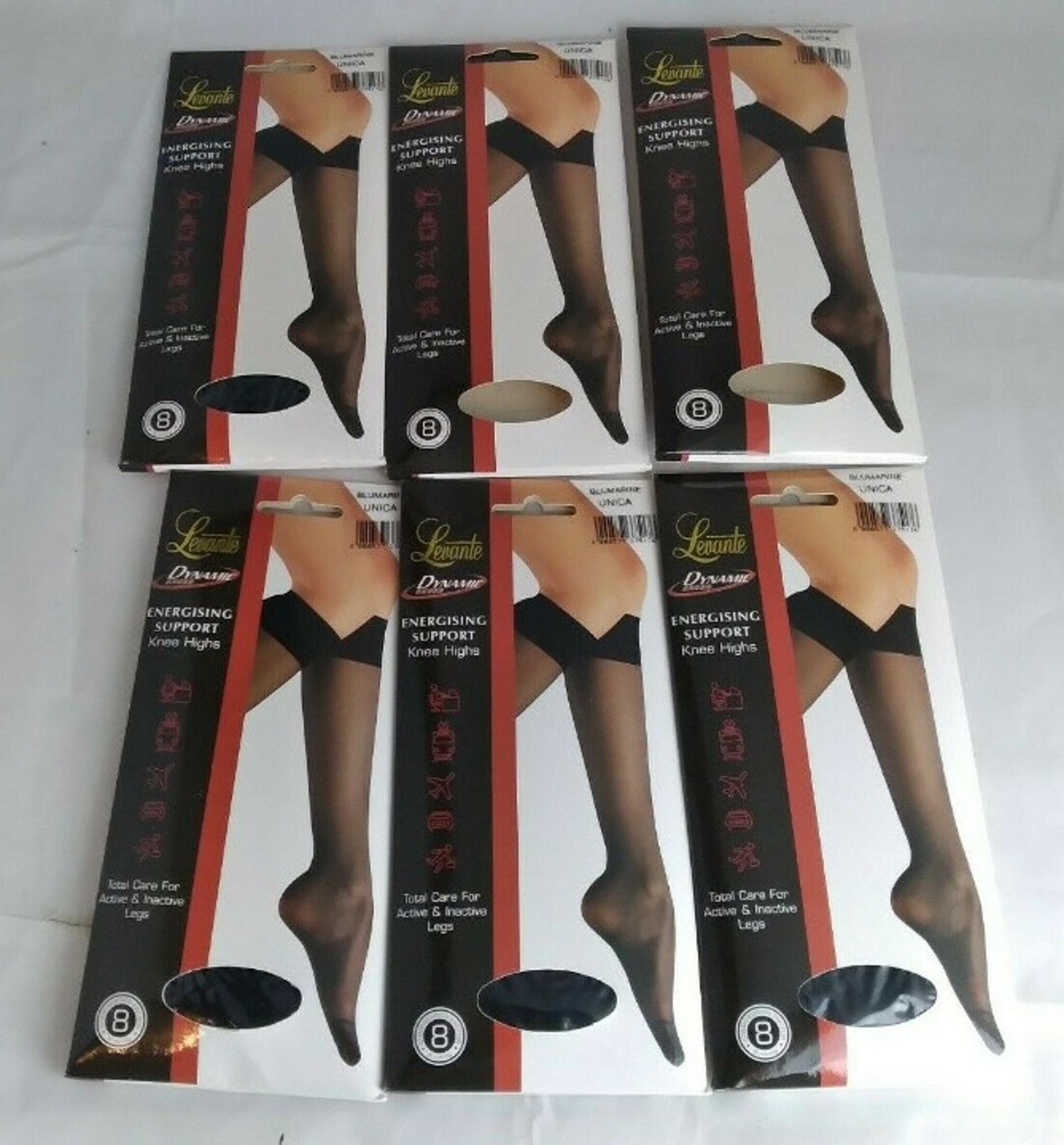 6 Pair Levante Knee Highs Energizing Sup