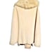 Vintage Mod/ hippy 70's Cream belted cape with goat fur collar