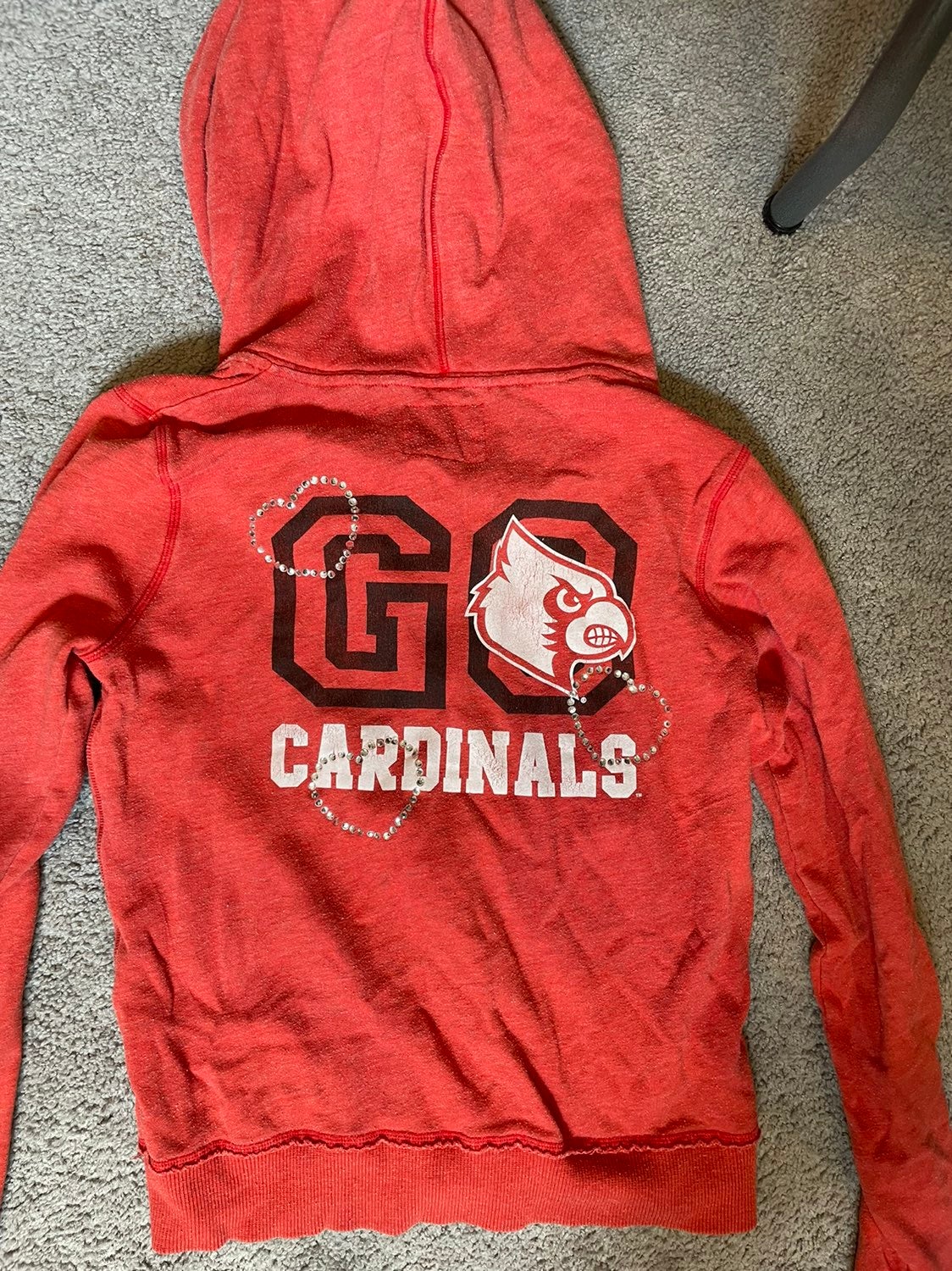VS PINK Louisville Cardinals Bling Zip Up Hoodie