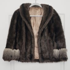 Regina Glenara by Glenoit Faux Mink Fur Shrug Cape Wrap Vintage Old Money Luxury