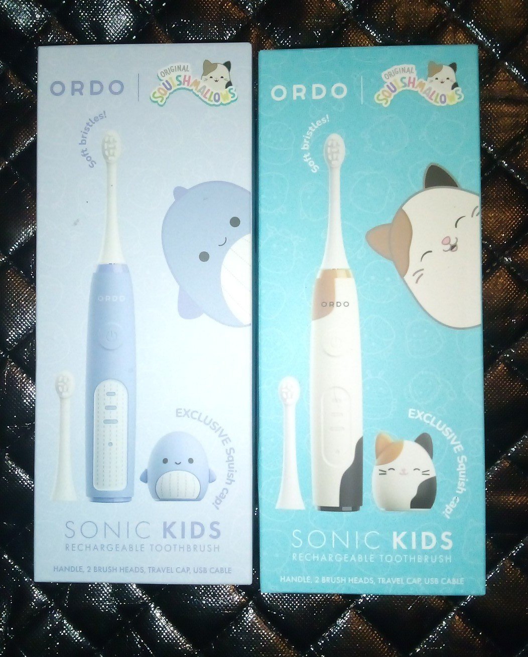 Ordo - The Original Squishmallows Kid's Rechargable Sonic Toothbrush SET OF TWO