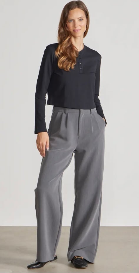 BYLT women’s midtown wide-leg tailored pant small