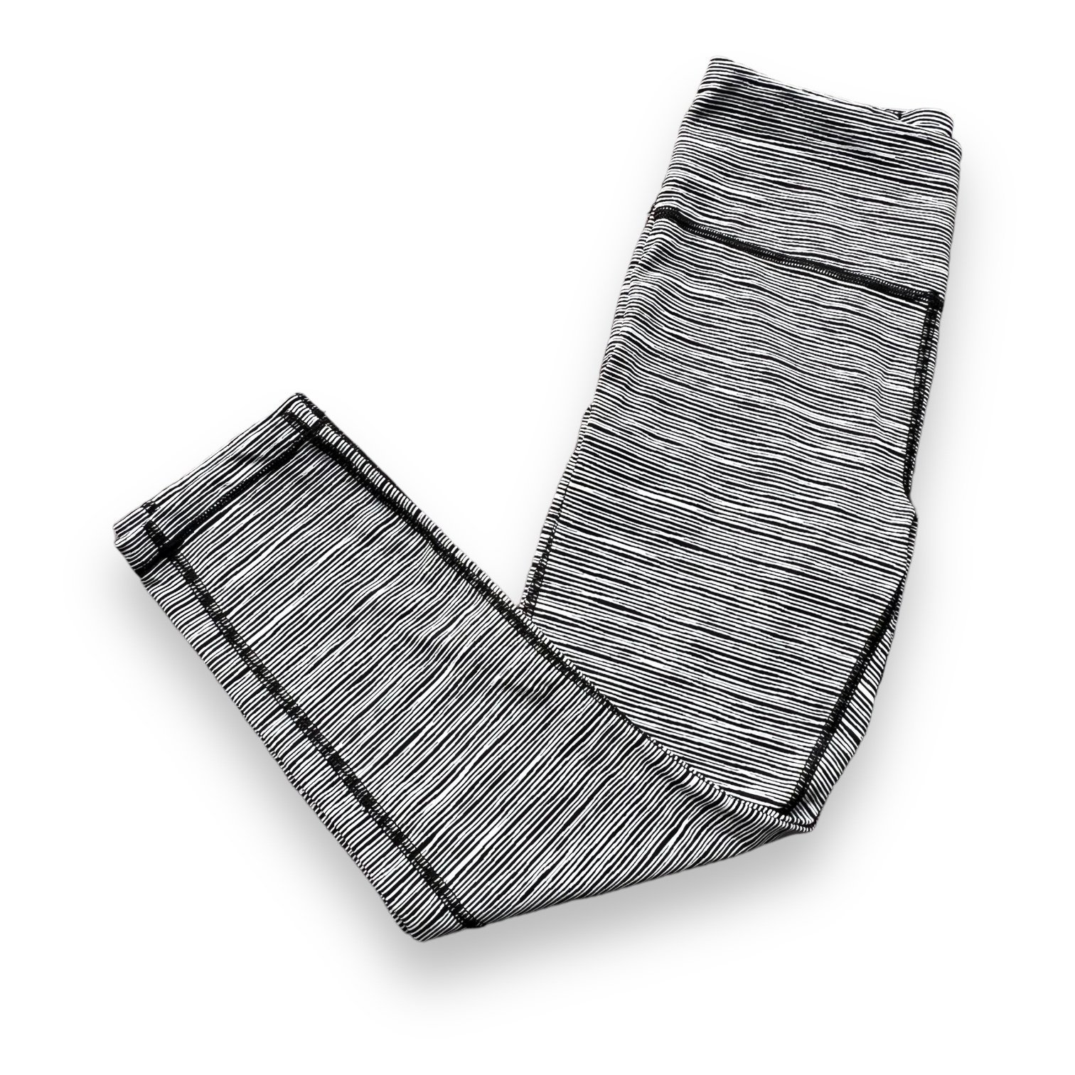 Athleta Ultimate Linear Lines Capri Leggings Black and White Size XS