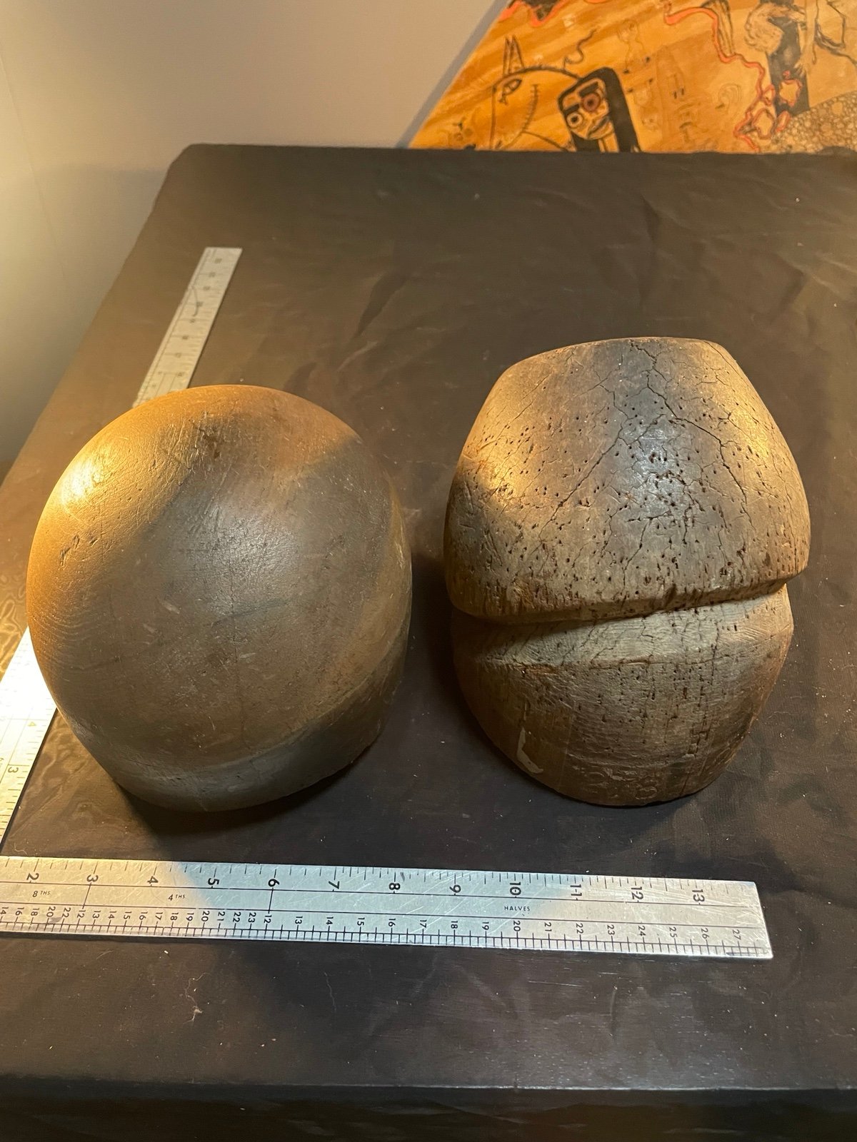 wooden HAT BLOCK, rare and beautiful and rare
