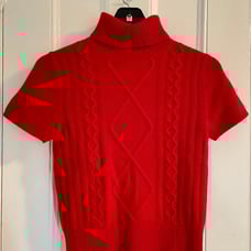 Red cashmere womens sweater