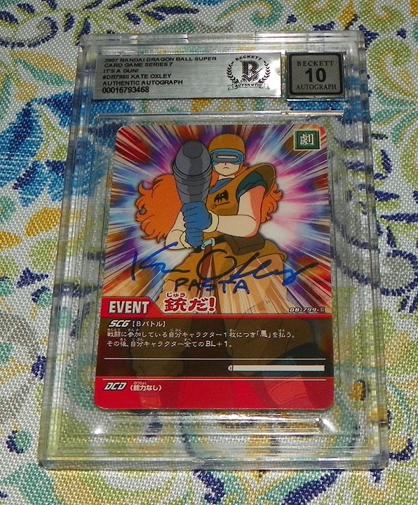 Kate Oxley Dragon Ball Pasta Signed Japanese Card 10 Grade Auto BAS #DB-799-II