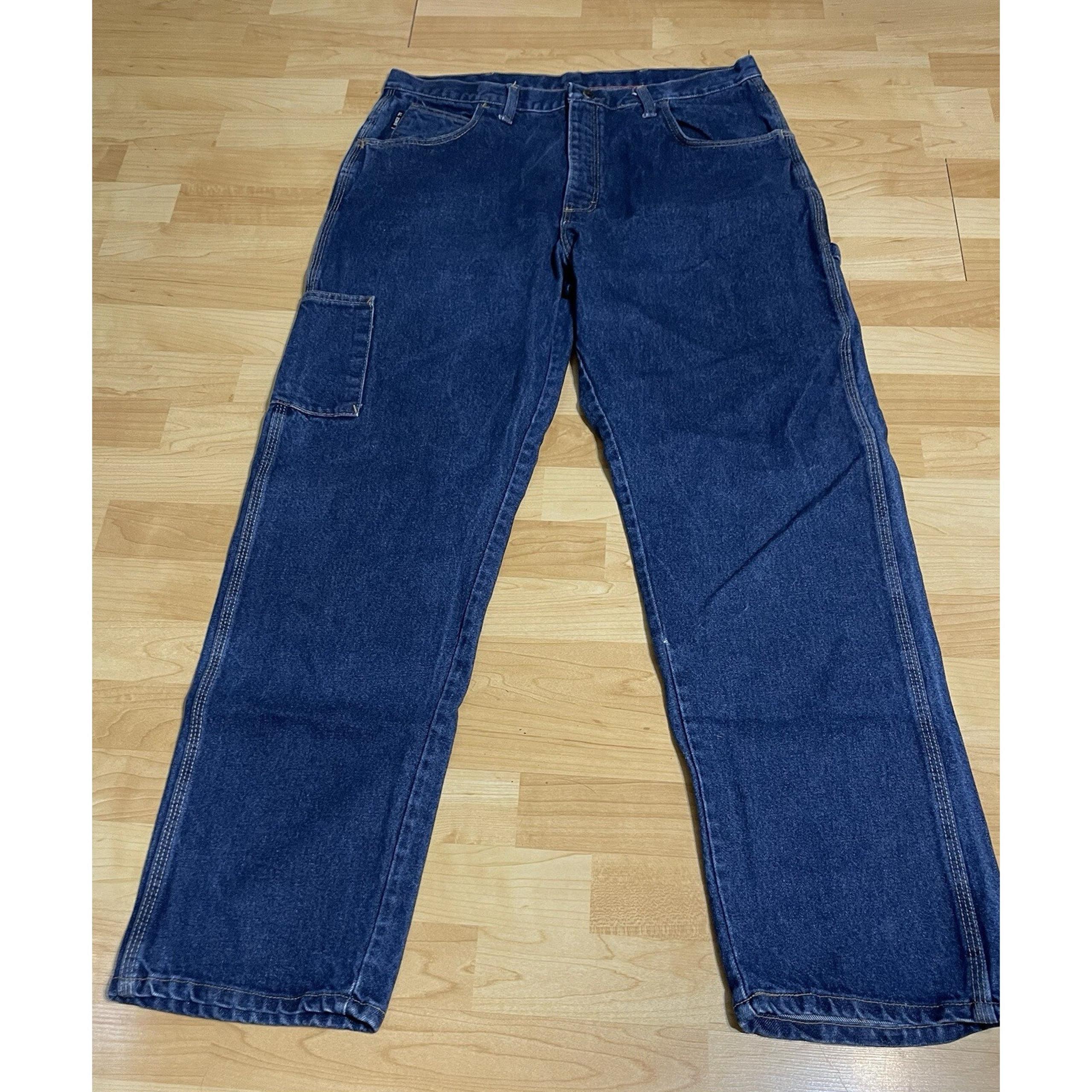 Bulwark FR Jeans Men’s 38x34 Cat 2 2112 Medium Wash Denim flame-resistant