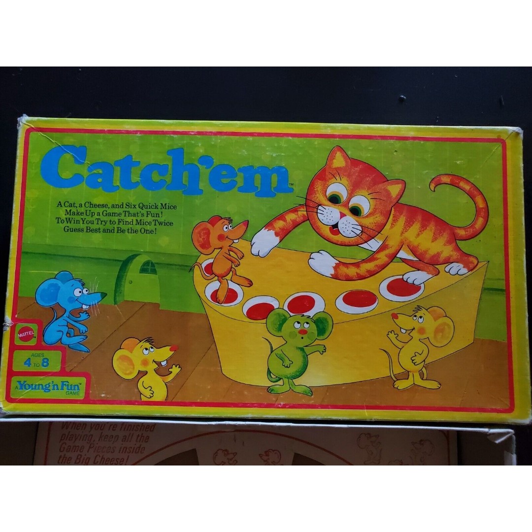 Mattel Catch'em Cat Mouse Game 1969 Young N' Fun Rare Vintage FOR PARTS ONLY