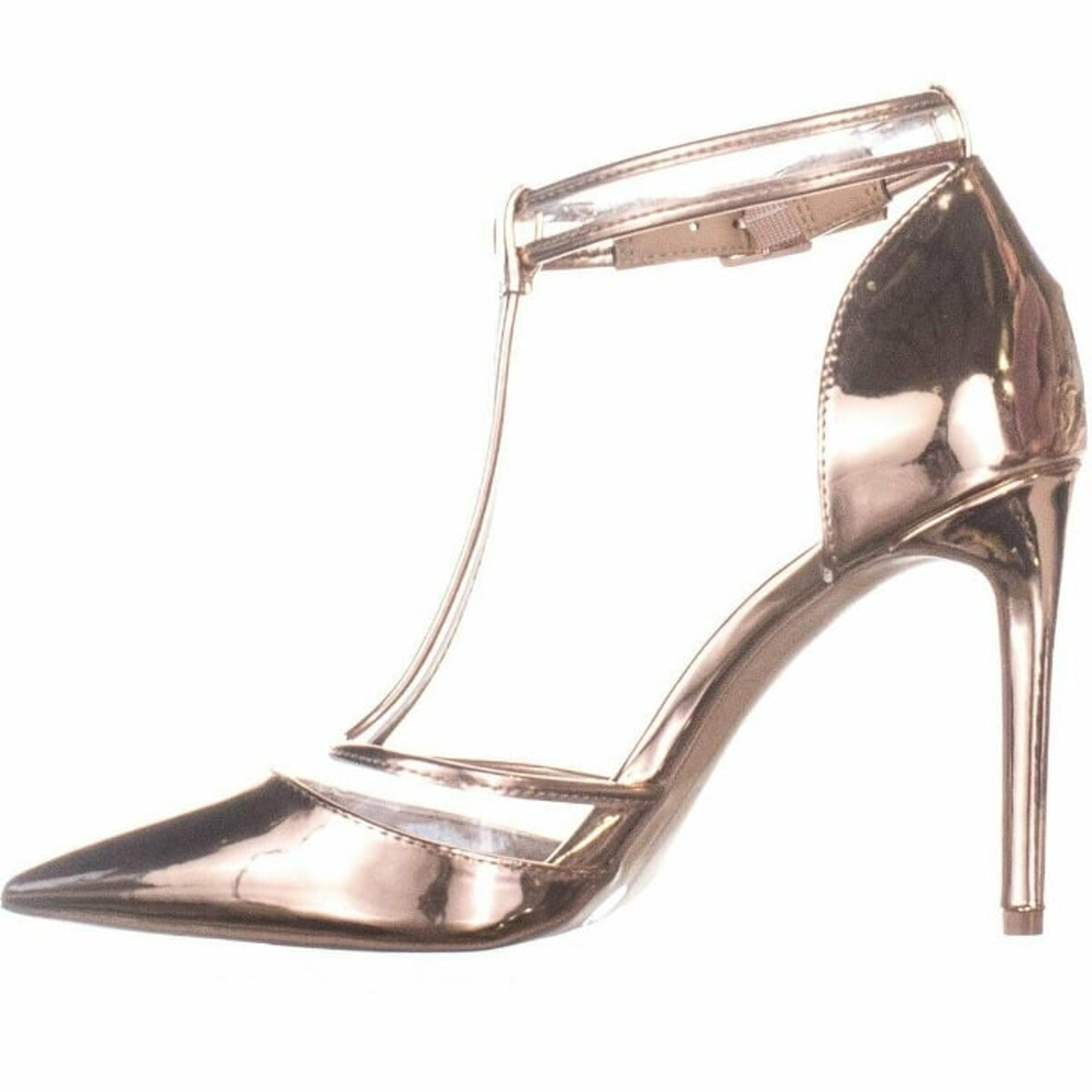 W141 Inc International Concepts Rose Gold Women's Kaeley T-Strap Pumps Shoes 9 M