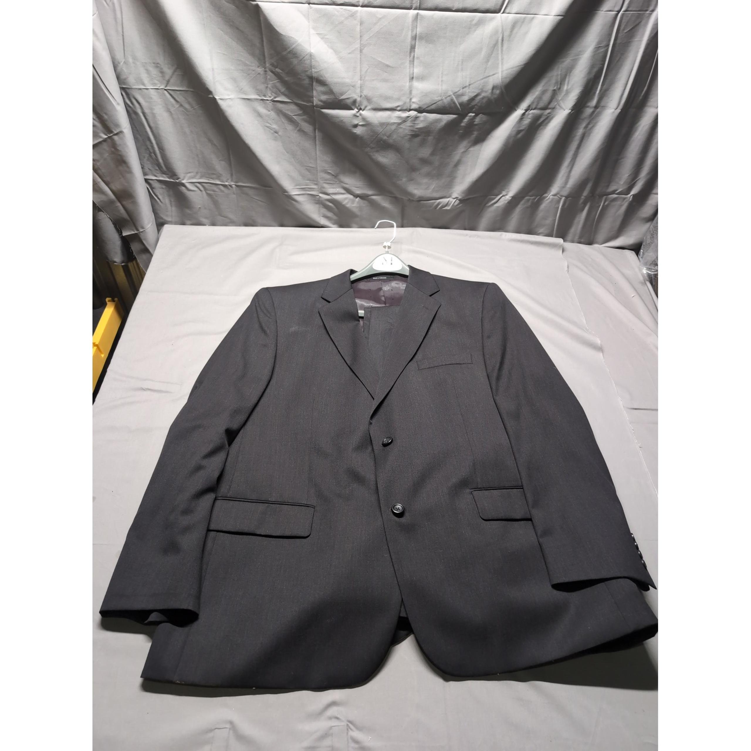 Joseph & Feiss Wool Suit Set - 48R Jacket, 46 Waist - Charcoal Gray