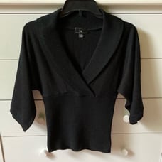 NWOT IZ BYER WOMENS SIZE SMALL BLACK DOLMAN SWEATER