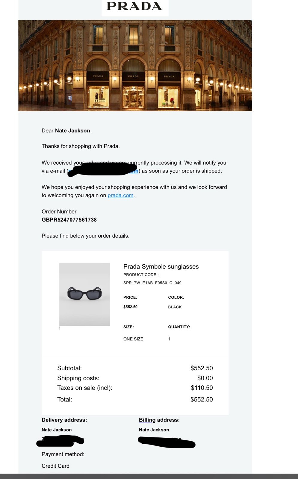 Prada symbol glasses