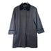 Vintage Jofeld Black Wool Blend Swing Coat de Ball Velvet Trim Collar Size M/L