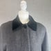Vintage Jofeld Black Wool Blend Swing Coat de Ball Velvet Trim Collar Size M/L