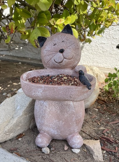 Cat Garden Statue Outdoor Decor Sculptures Figurine Gardening Lawn Ornament Gift