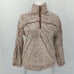 Anthropologie Elodie Peach Brown Sherpa 1/4 Zip Sherpa Jacket Small