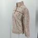 Anthropologie Elodie Peach Brown Sherpa 1/4 Zip Sherpa Jacket Small