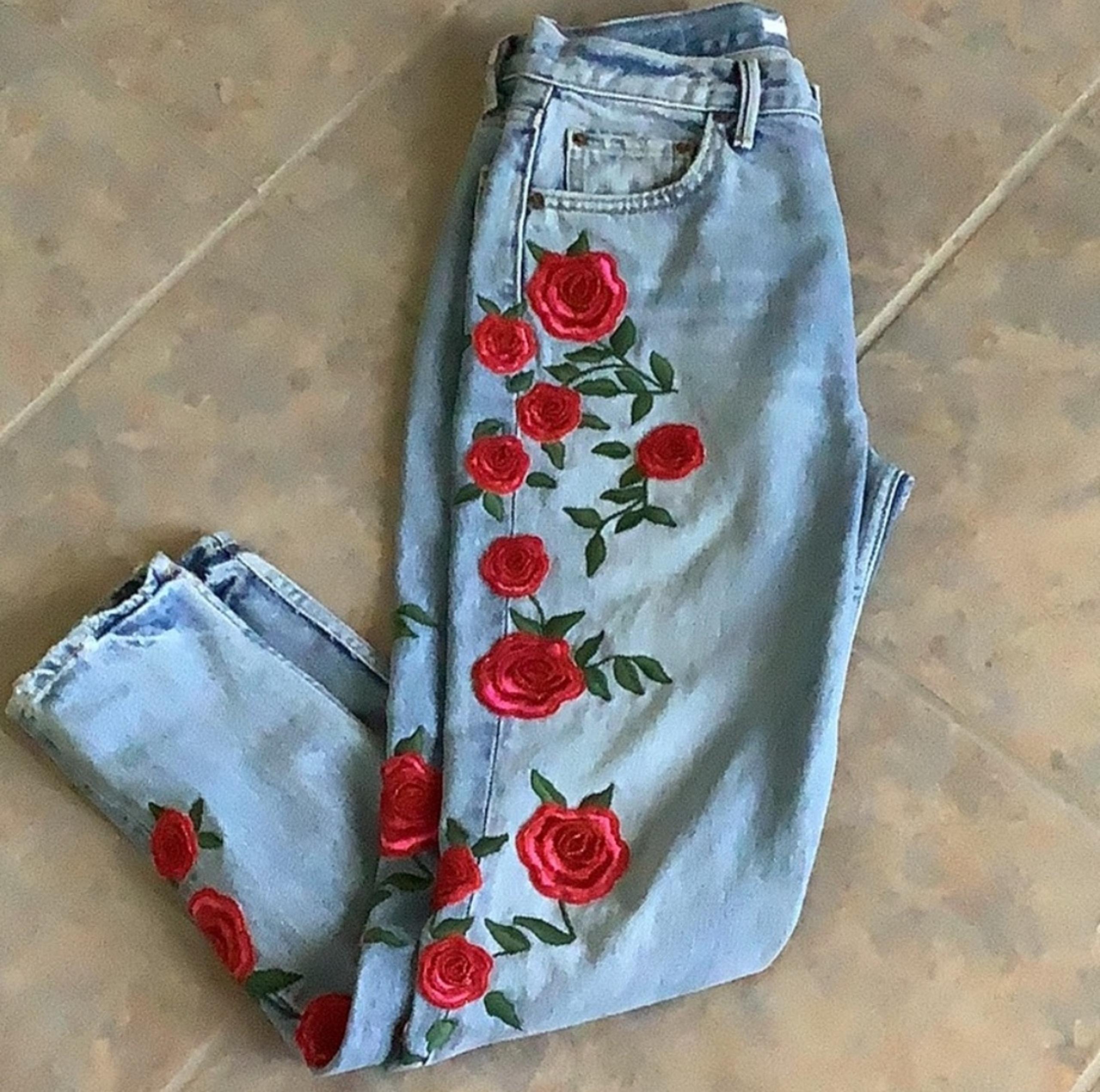 Rare GRLFRND Embroidered Jeans