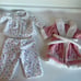 American Girl Doll Emily Pink Robe and Pajamas Outfit PLS READ 18”