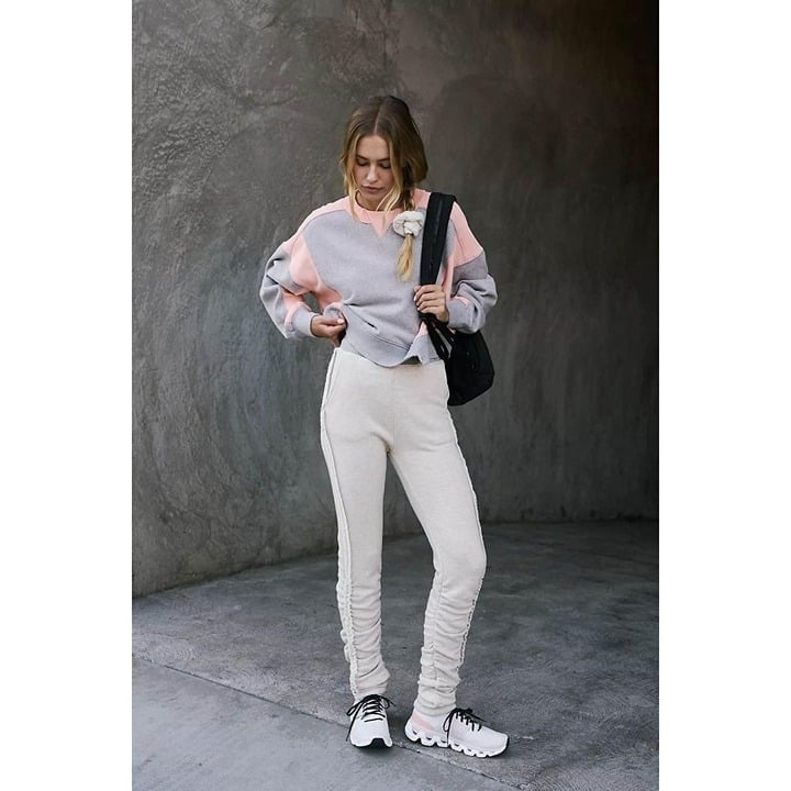 Free People Movement Start Up Athleisure Ruched Pants Sz L