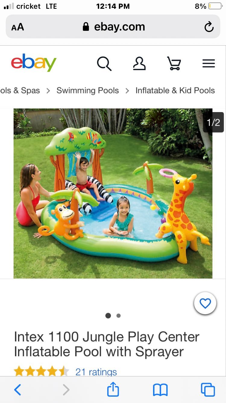 Intex Jungle Fun Inflatable Baby Pool
