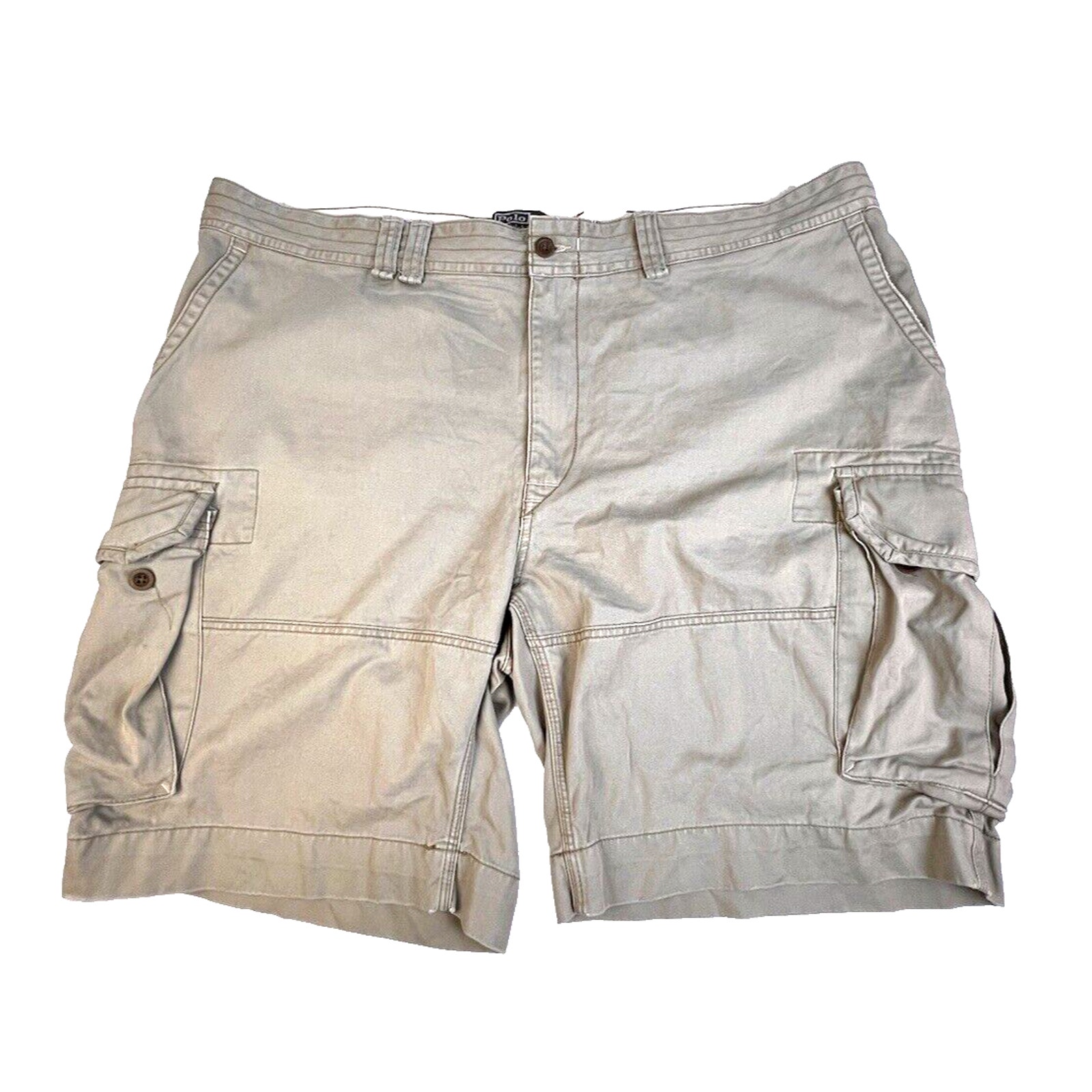 POLO Ralph Lauren Cargo Shorts Men's 48B Khaki Cotton Outdoors Preppy GORP