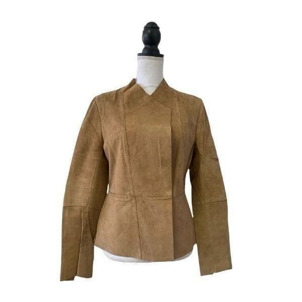 MARC CAIN Clay Goatskin Leather Jacket | Suede Jacket | Tan leather Jacket | 8