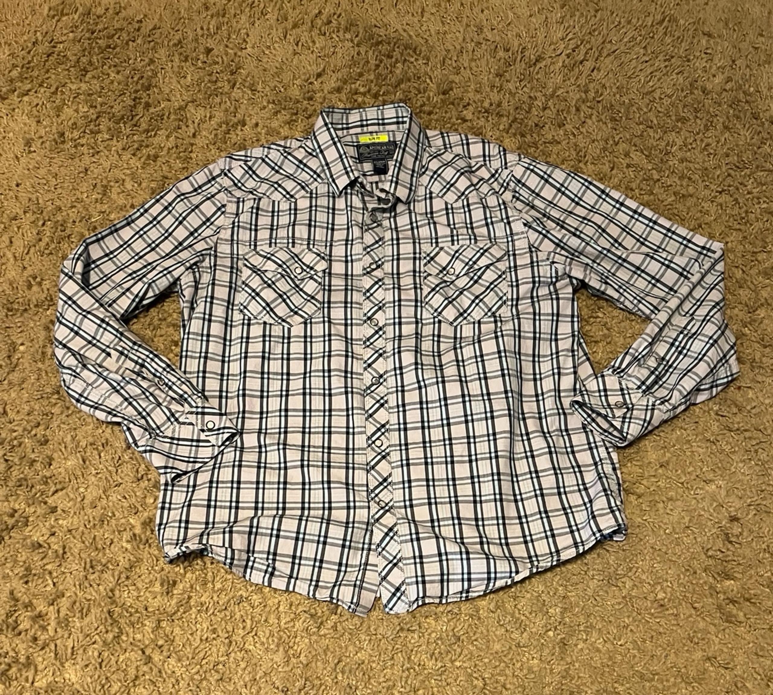 American Rag CIE plaid shirt button up men’s XL