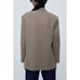 ZARA Double-Breasted Check Blazer, Brown/Black/Beige, Size XS