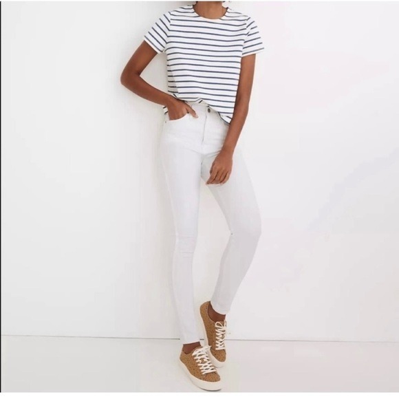 Madewell 10 High-Rise Skinny Jeans in Pure White