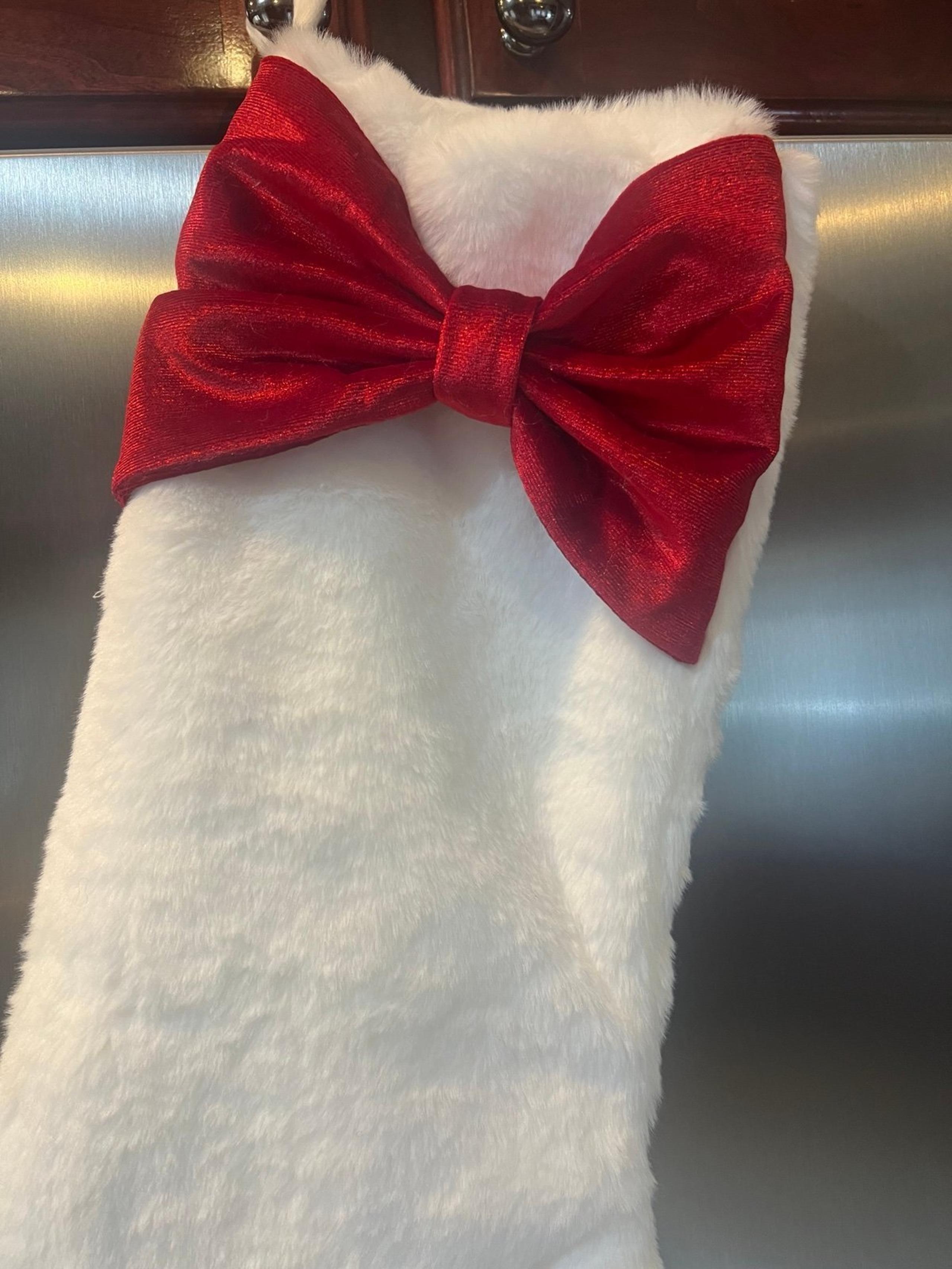 New Martha Stewart Red Bow Christmas Stocking
