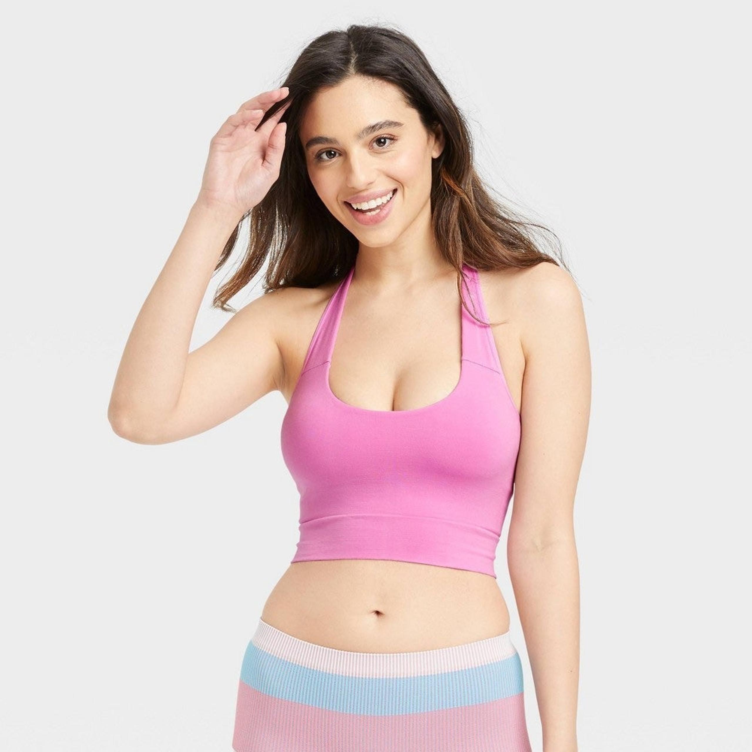 Auden Women's Cotton Seamless Halter Removable Cup Brami Bra XL