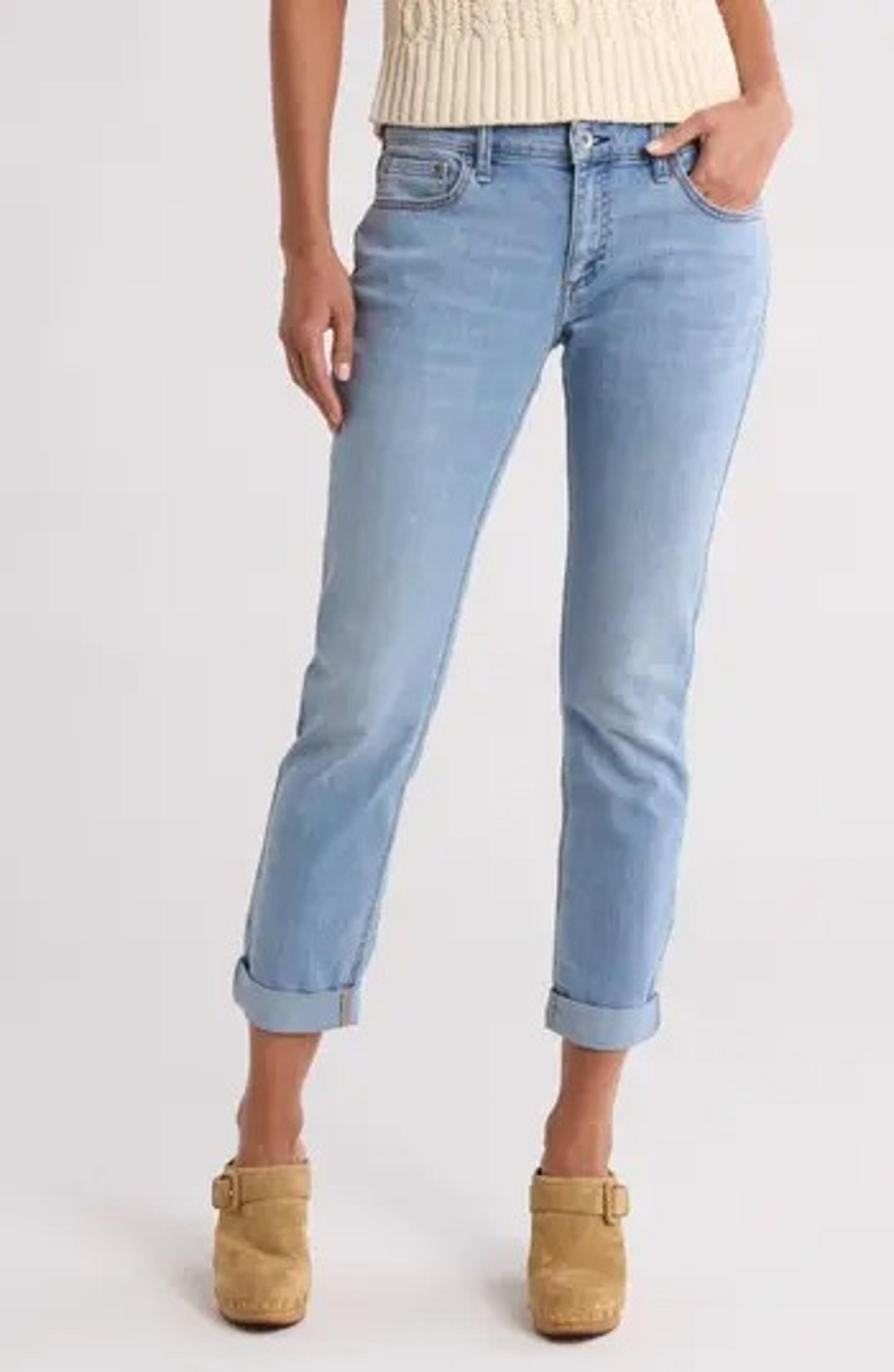 rag & bone Dylan Low Rise Slim Boyfriend Jeans in Light Wash Size 29
