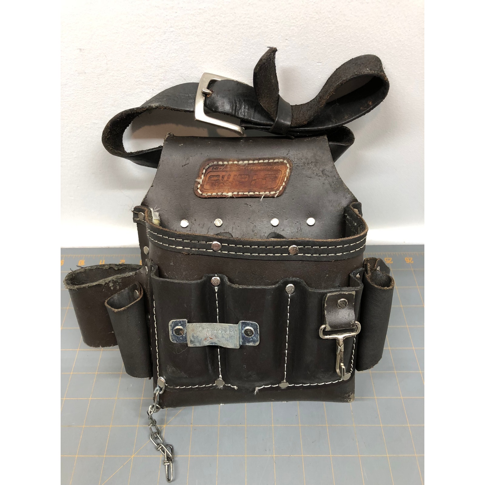 AWP Hi-Performance Tool Belt Electrician Contruction Mechanic leather