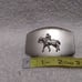 Nickel Plated Silver White Silver Horse Cowboy Riding Belt Buckle Great Vintage