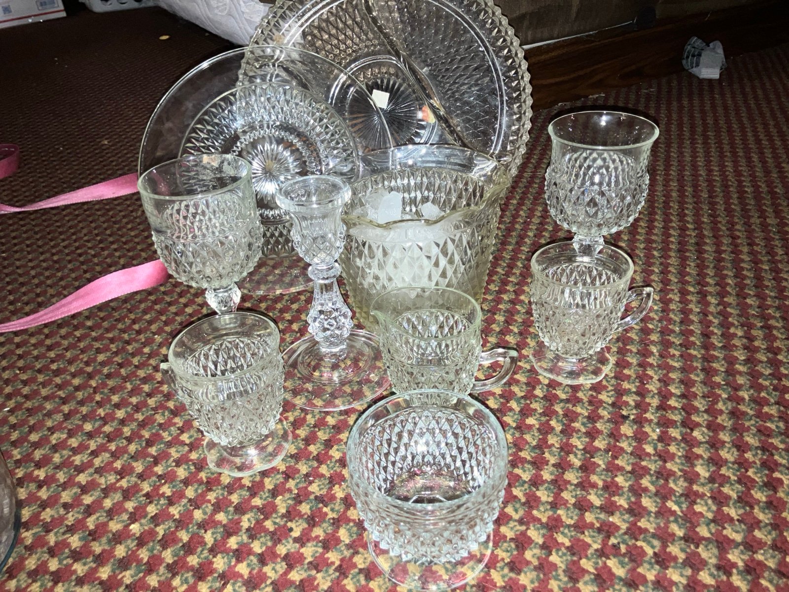 Vintage dinnerware diamond point pattern