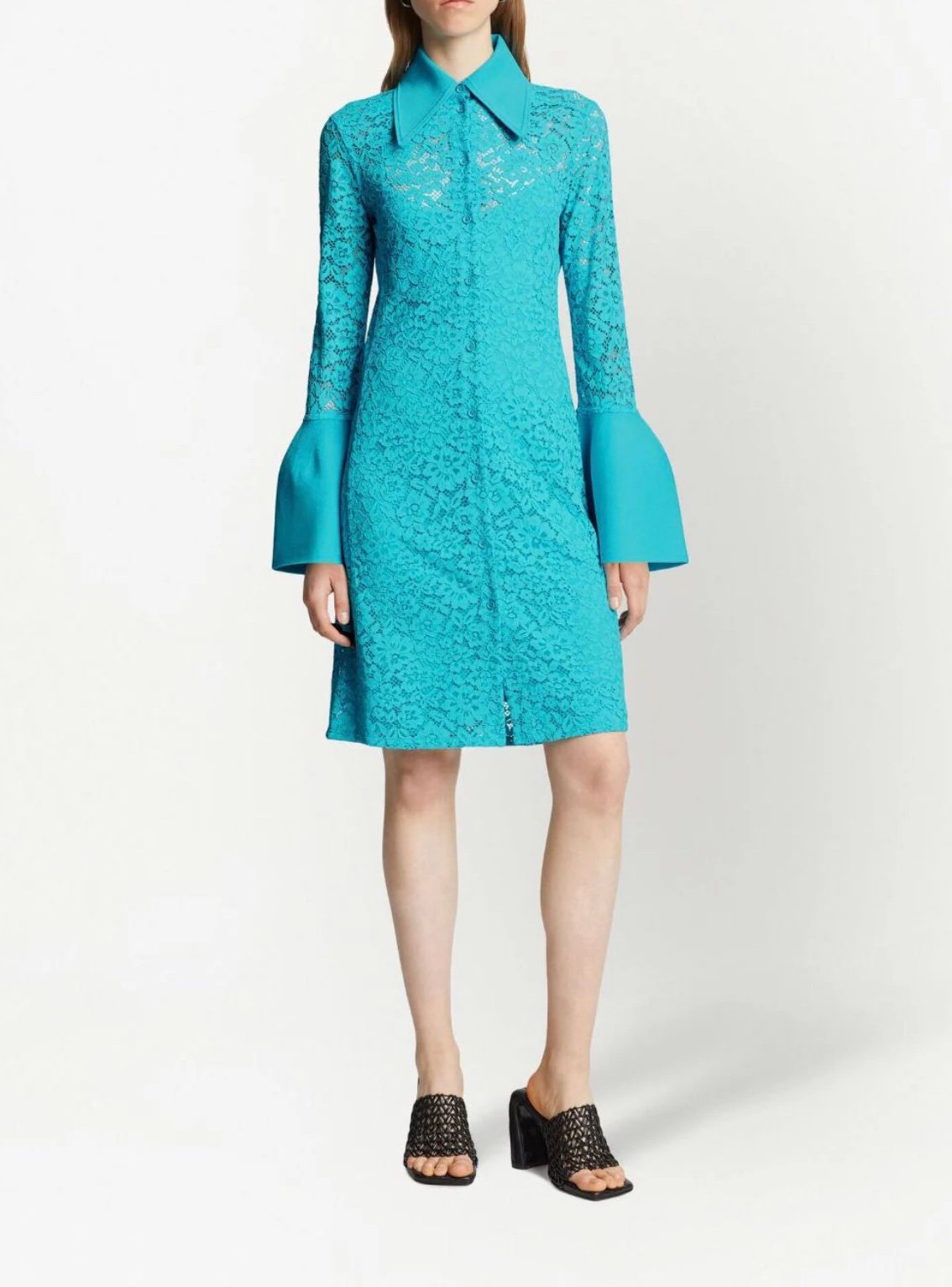 Proenza Schouler floral lace shirtdress size 4