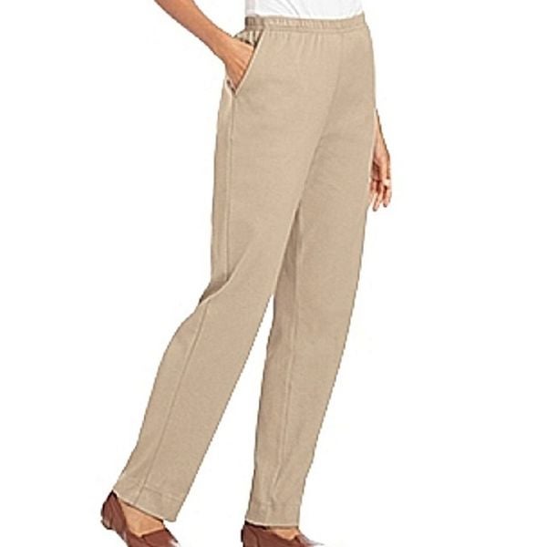 ️NWOT Madewell Tan Khaki High Rise Pull-On Pants with Pockets Women's Size 14