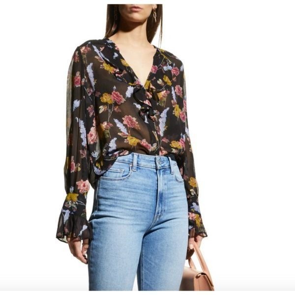 PAIGE ARIANNE FLORAL BLOUSE Size XS