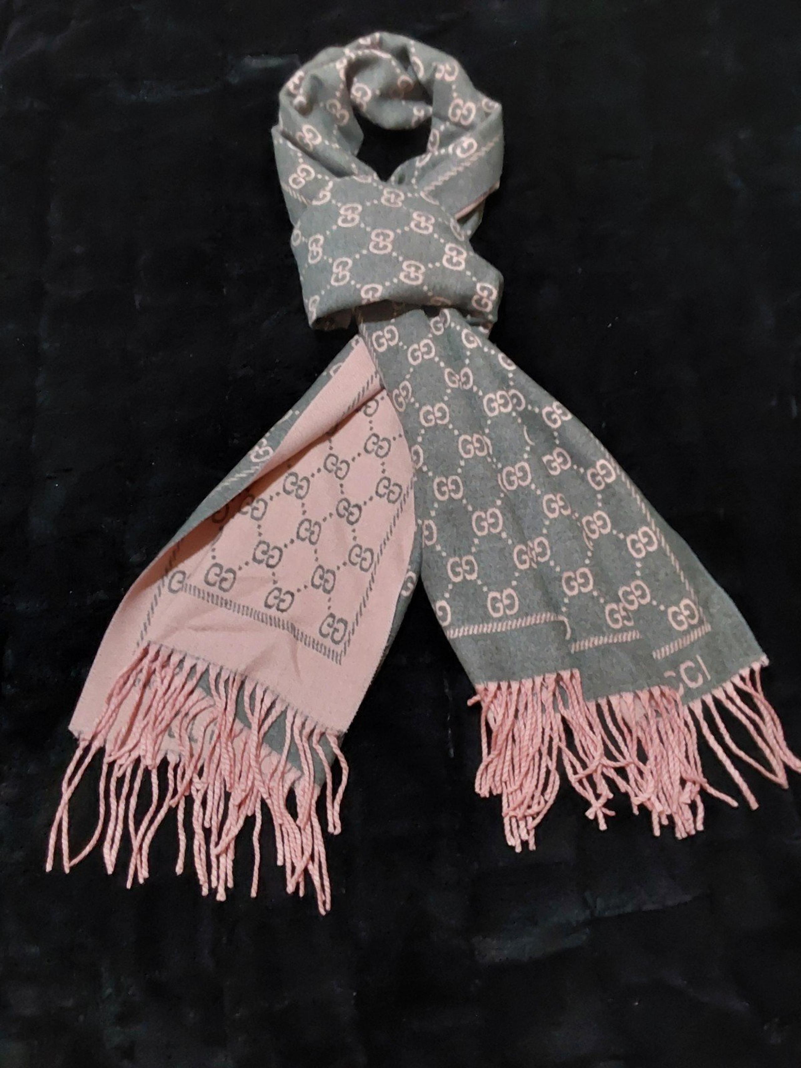 New Winter Grey & Pink Winter Scarf