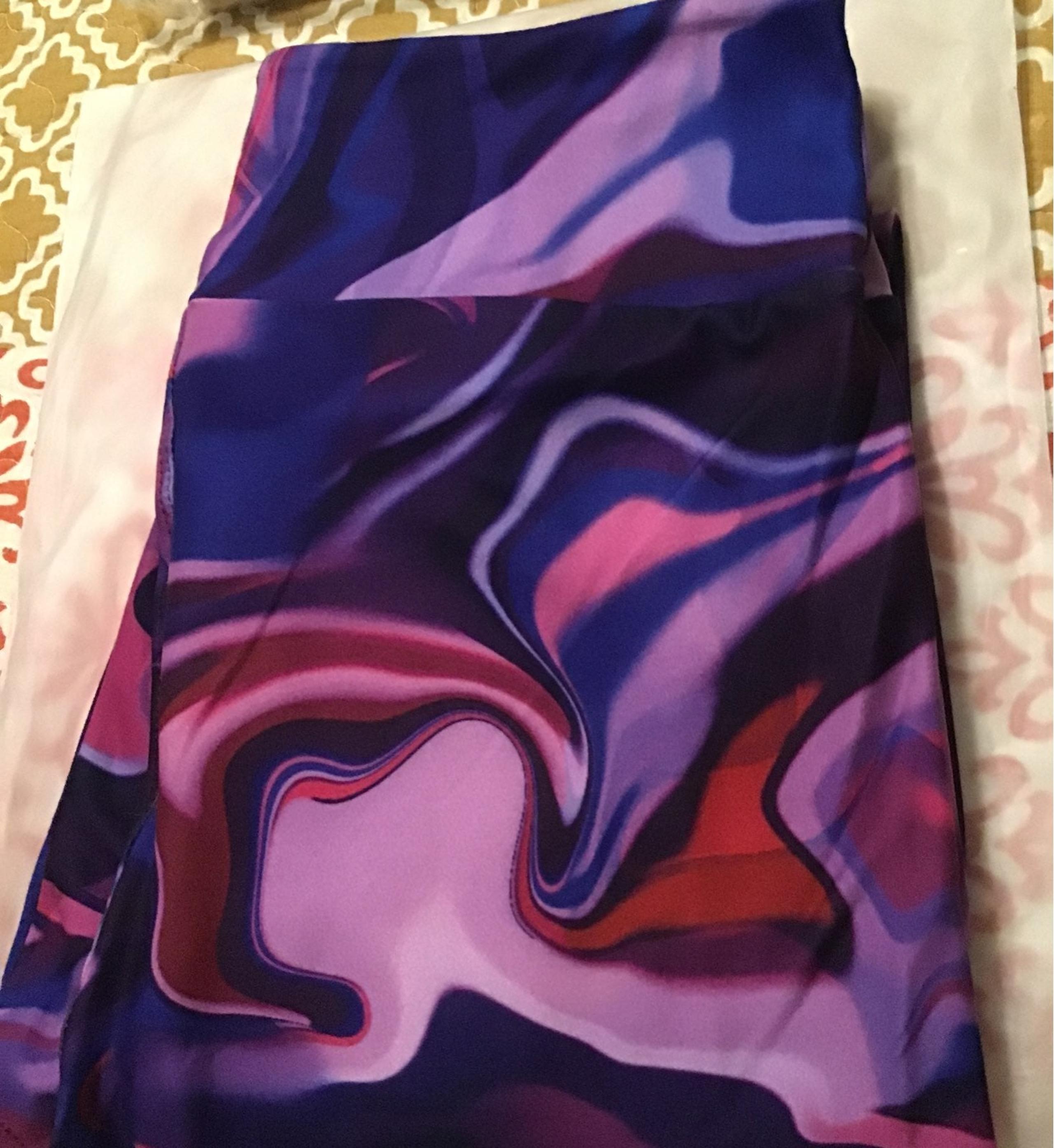 purple psychedelic swirl OS leggings
