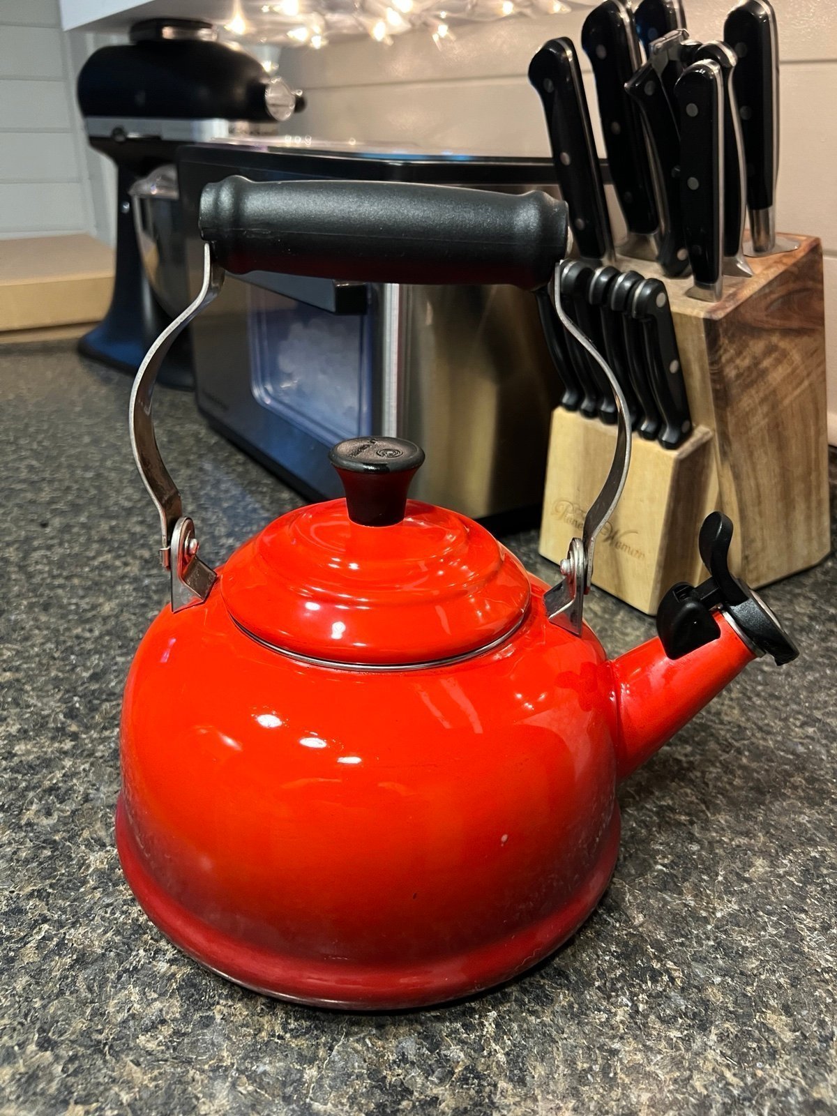 Le Creuset Red Enamel Tea Kettle 1.6L