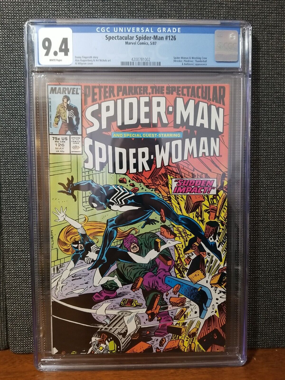 Spectacular Spider-Man #126 (May 1987, Marvel) CGC 9.4 Spider-Woman