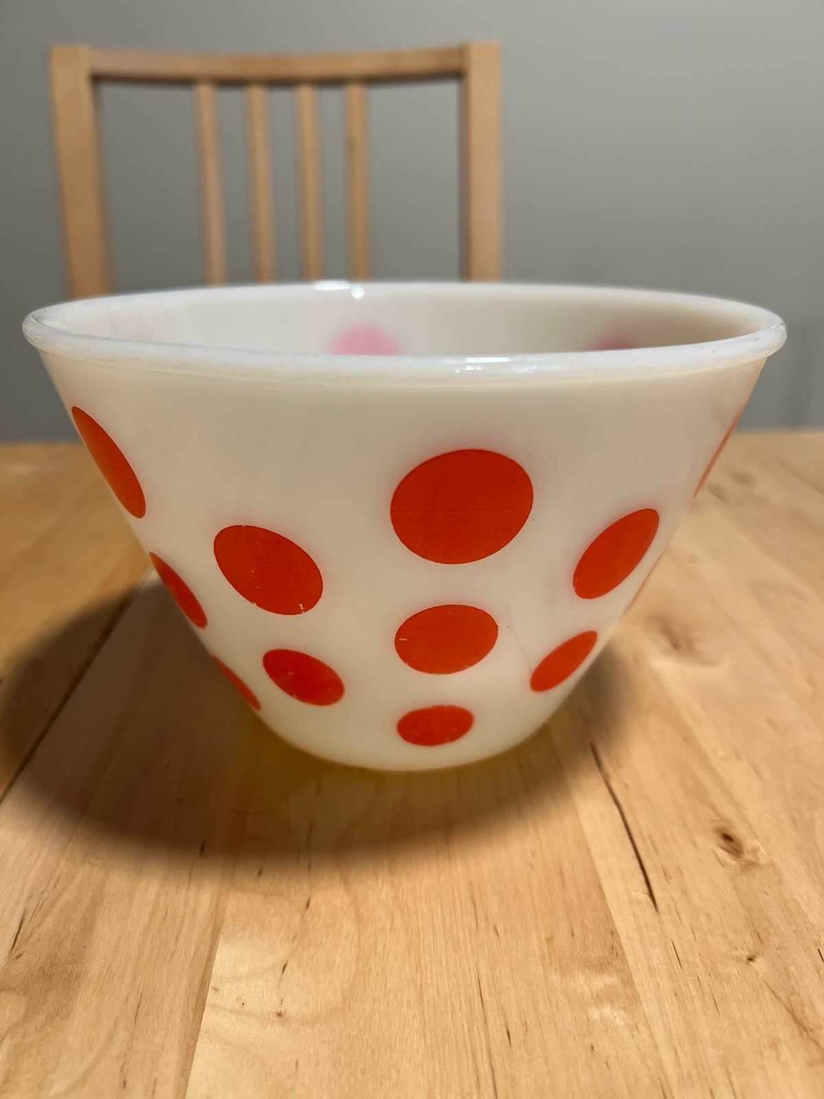 Fire king polka dot mixing bowl 6.5”