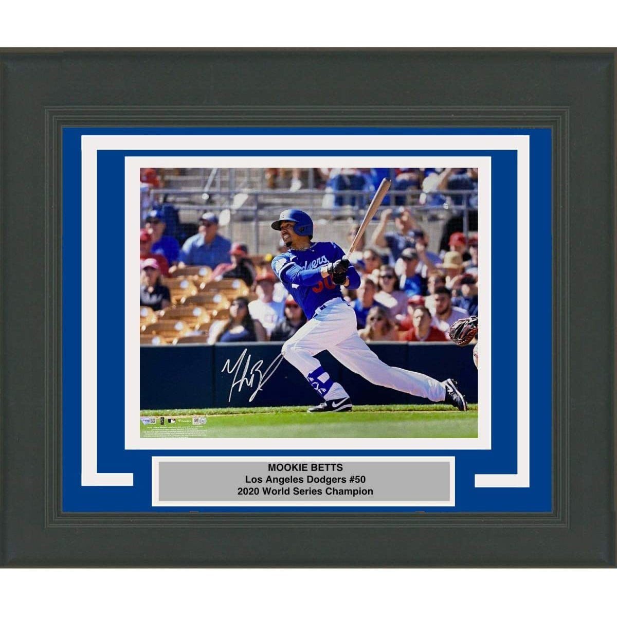 Framed Autographed/Signed Mookie Betts Los Angeles LA Dodgers 16x20 Photo Fanat